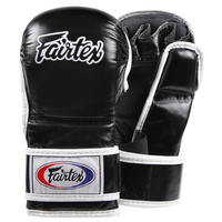 FAIRTEX - Double Wrist Wrap Closure MMA Sparrring Gloves (FGV15) - Black/Medium 