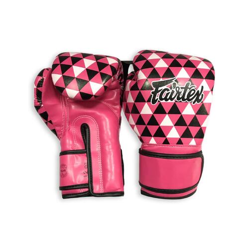 FAIRTEX - Pink Optical Art-Prism Boxing Gloves (BGV14PB) - 8oz